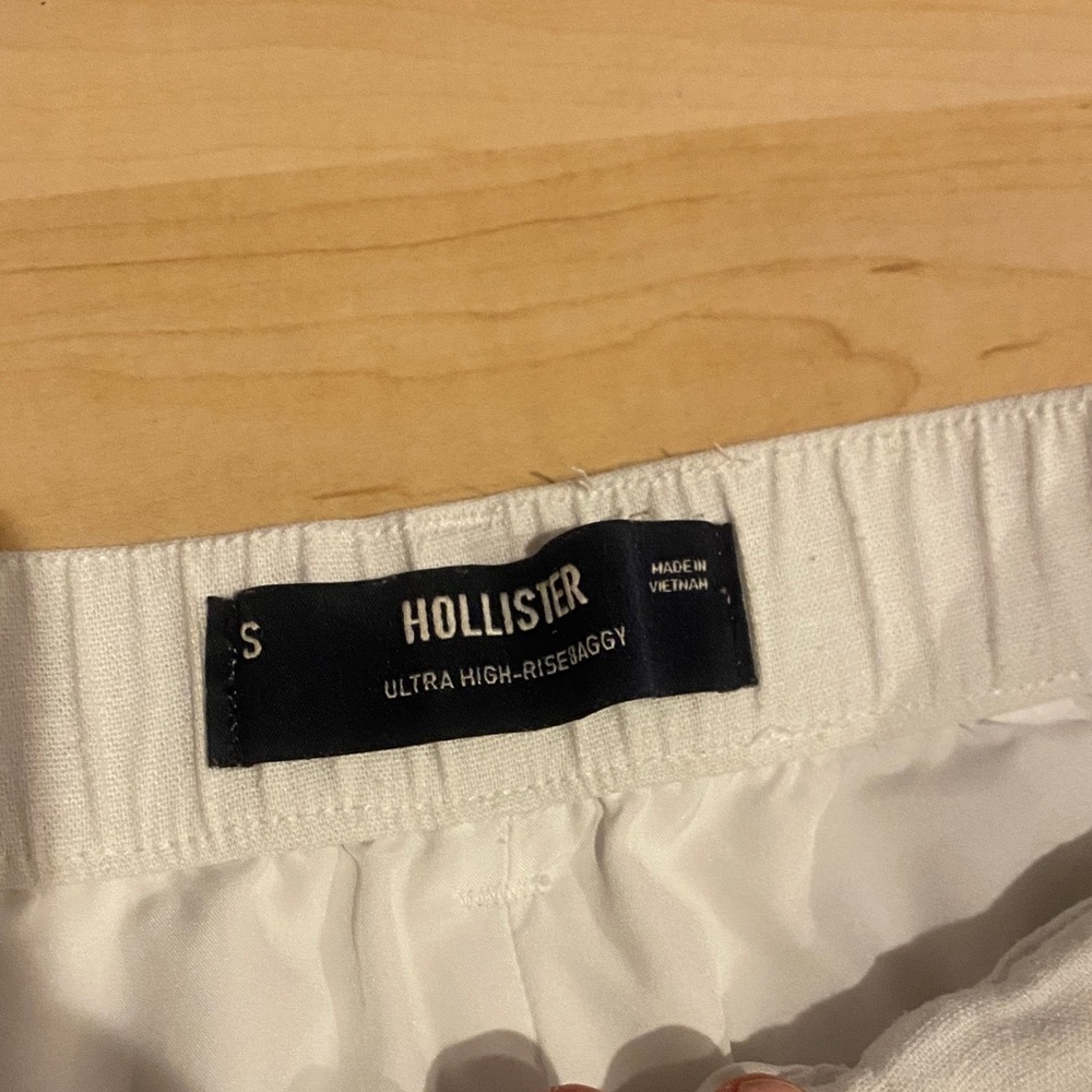 Hollister Y2K Ultra High Rise Baggy Cargo Pants White Women’s Size S - Picture 2 of 6